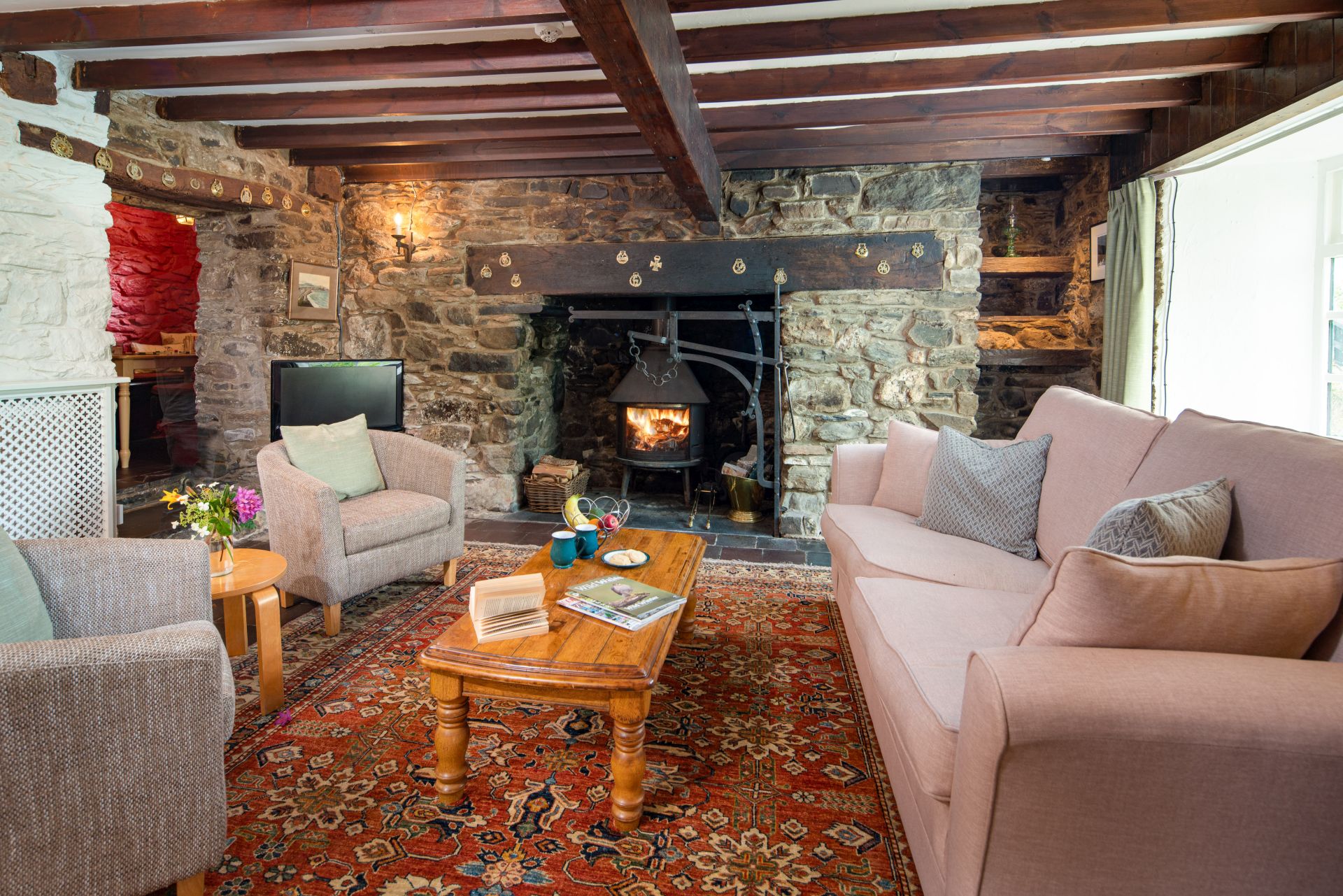 Relax and unwind in front of a log fire